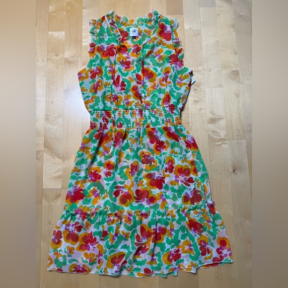 CAbi Spirit Abstract Print Sleeveless Ruffles
Dress Size S Multicolor 6216 - Picture 6 of 6